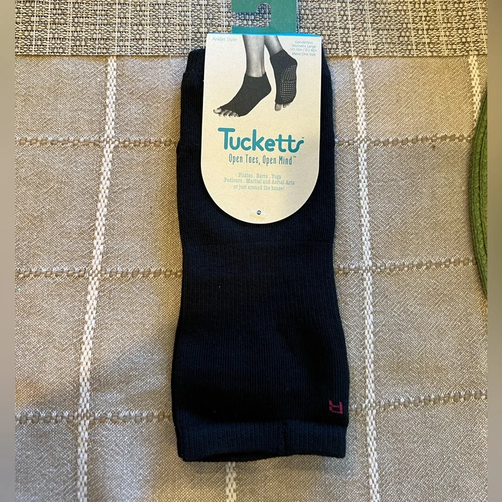 Tucketts BlackToeless Non Slip Grip Ballerina Ballet style Socks NEW